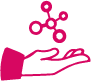 A hand holding the Ability Action Australia network icon