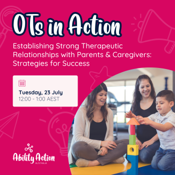 Join us for an enlightening session ‘Establishing Strong Therapeutic Relationships with Parents & Caregivers: Strategies for Success’, focusing on the therapeutic alliance between clinicians and parents or primary caregivers—a crucial aspect of the therapeutic process