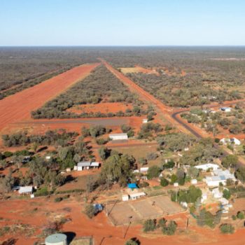 A aerial photo of rural Australia